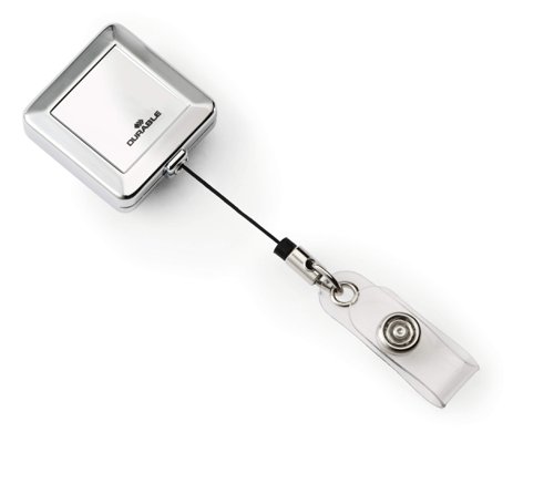 Durable QUADRO Badge Reel Chrome