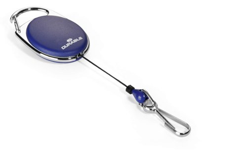 Durable STYLE Snap Hook Badge Reel Blue