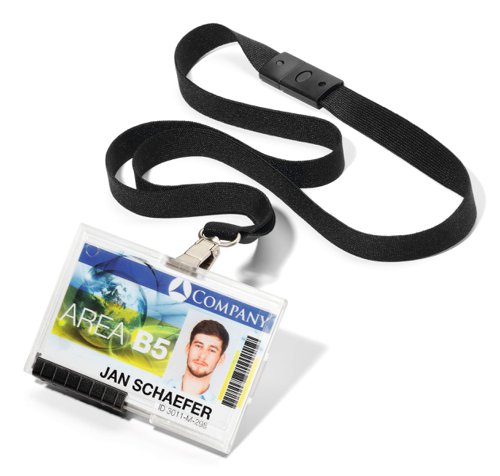 Durable PUSHBOX Lanyard ID Holder