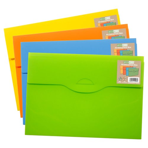 Eco Eco A4 50% Recycled Document Box File - Single