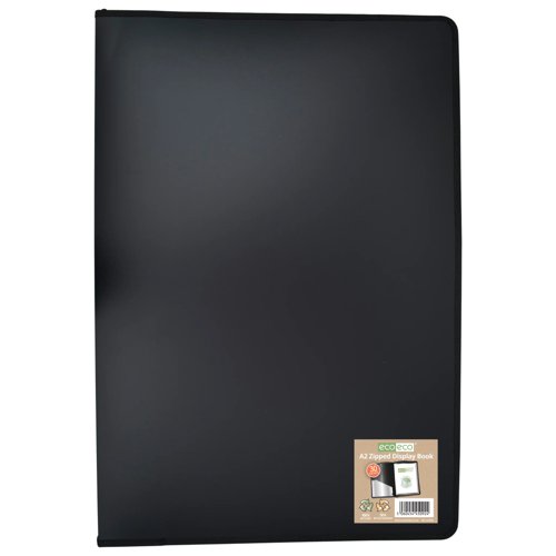 Eco Eco A2 50% Recycled Display Book with 30 Zipped Pockets - Single