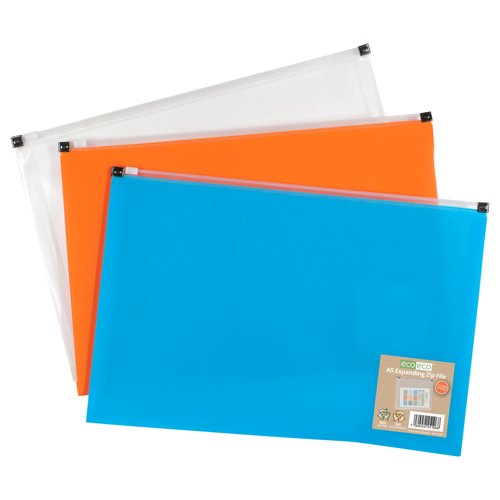 A5 50% Recycled Expanding Zip File - Single
