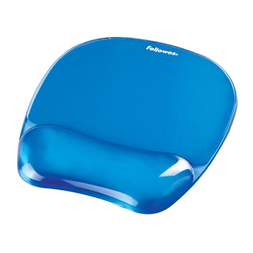 Crystals Mouse Pad Wrist Support Blue