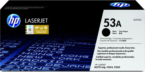 OEM HP Q7553A Black 3000 Pages Original Toner 53A