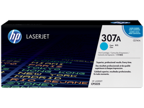 OEM HP CE741A Cyan 7000 Pages Original Toner 307A