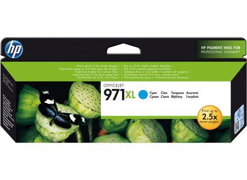 OEM HP CN626AE (971XL) Ink Cartridge Cyan 6.6K Pages 87ml