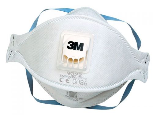 3M Aura Comfort Cool Flow Particulate Respirator 9322+, FFP2, Valved, 2/Pack