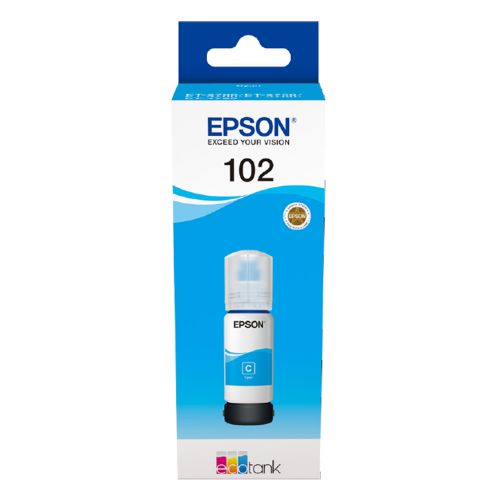 OEM Epson 102 Cyan Ecotank Original Ink Bottle C13T03R240