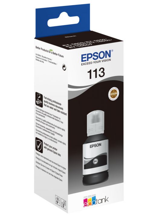 OEM Epson C13T06B140 (113) Ink Bottle Black 7.5k Pages 127ml