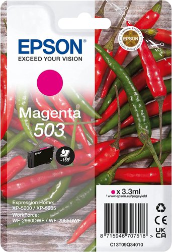 Epson C13T09Q34010 503 Ink Cartridge Magenta 165 Pages 3.3ml