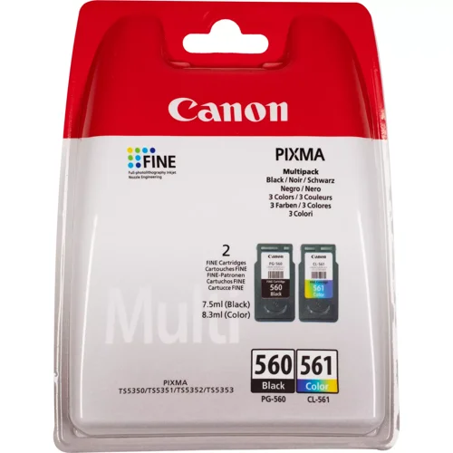 OEM Canon PG-560/CL-561 Original Multipack Ink Cartridges & Photo Paper (3713C008)