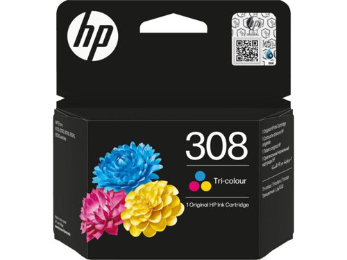 OEM HP 7FP20UE/308 Printhead Cartridge Colour 120 Pages for HP Envy 6100 7FP20UE