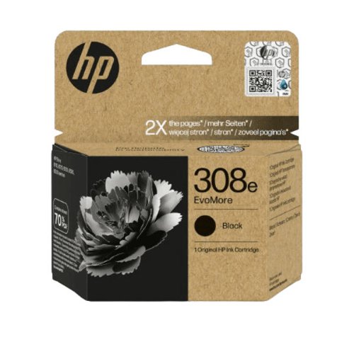 OEM HP 7FP22UE/308E Printhead Cartridge Black High Capacity Evomore for HP Envy 6100 7FP22UE