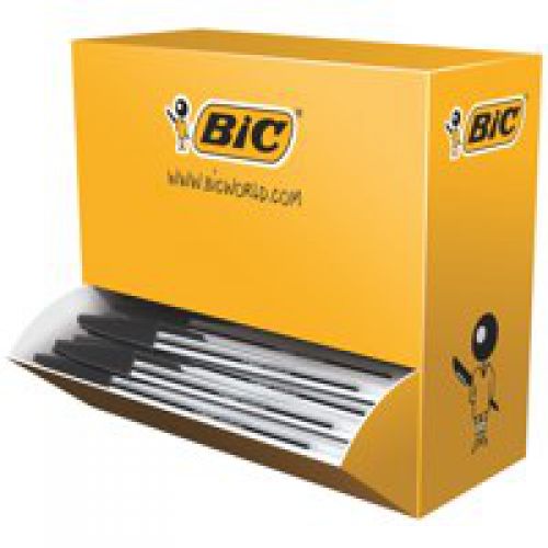 BIC Cristal Black Medium Ballpoint Pen Pack of 100