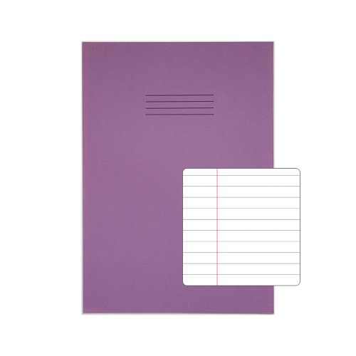 RHINO 13 x 9 Oversized Exercise Book 48 Page, Purple, F8M (Pack of 50)