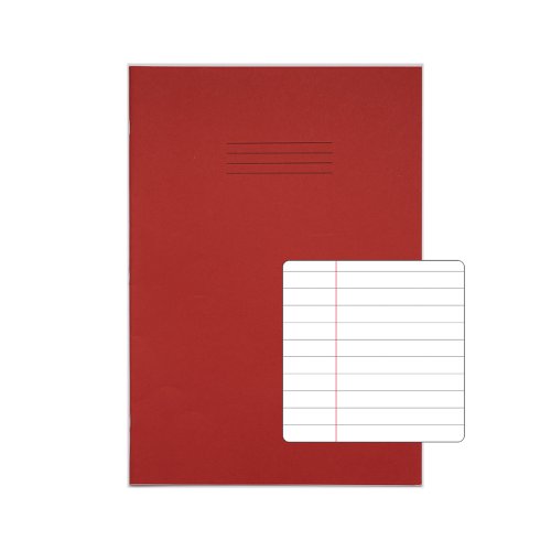 RHINO 13 x 9 Oversized Exercise Book 48 Page, Red, F8M (Pack of 10)