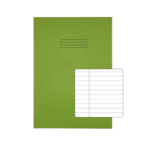 RHINO 13 x 9 Oversized Exercise Book 80 Page, Light Green, F8M (Pack of 50)