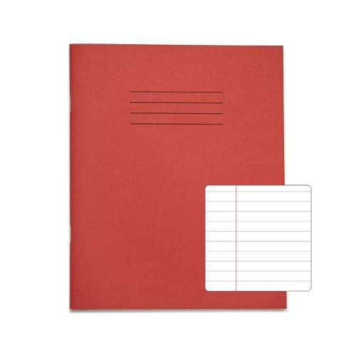 VEX362-15-0: RHINO 8 x 6.5 Exercise Book 120 Page Red (Pack of 10)