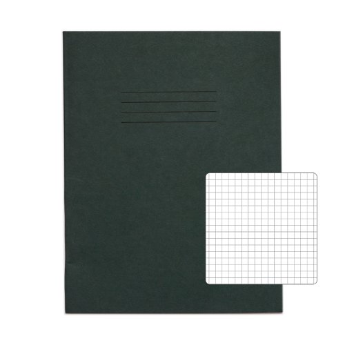 RHINO 9 x 7 Exercise Book 80 Page, Dark Green, S5 (Pack of 100)