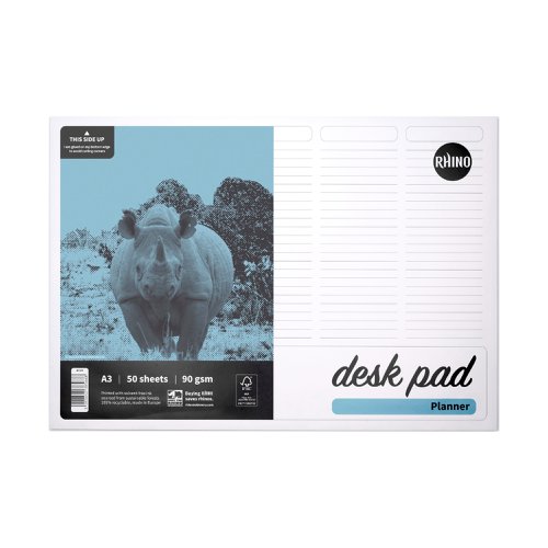 RHINO Desk Pad; 5-Column Planner; A3; 90gsm FSC Paper; 50 Sheets (Pack of 10)