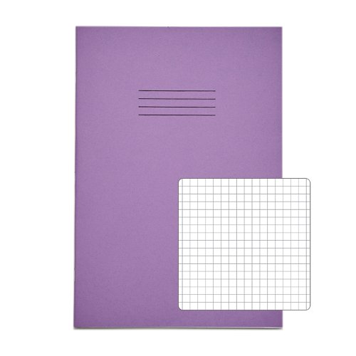 RHINO A4 Exercise Book 64 Page, Purple, S5 (Pack of 50)