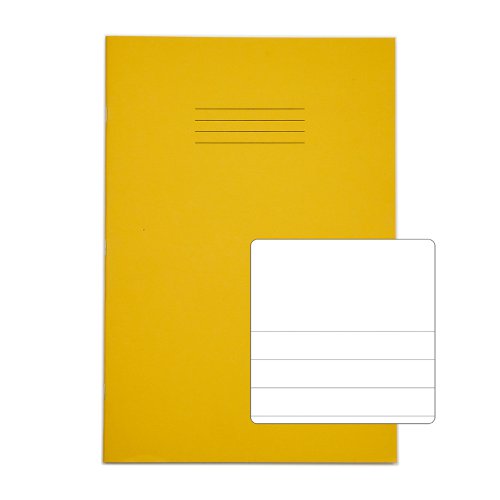 RHINO A4 Exercise Book 64 Page, Yellow, TB/F13 (Pack of 50)