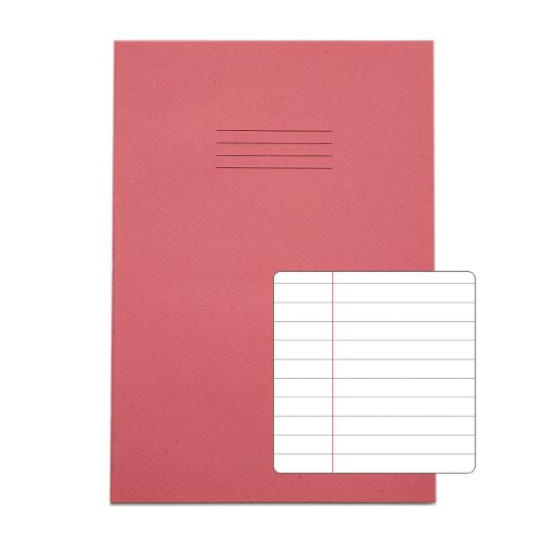 RHINO A4 Exercise Book 80 Page, Pink, F8M (Pack of 10)