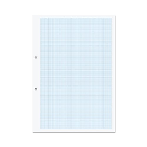 RHINO A4 Punched Graph Paper 500 Leaf, 1:5:10 Graph Ruling (Pack of 5)