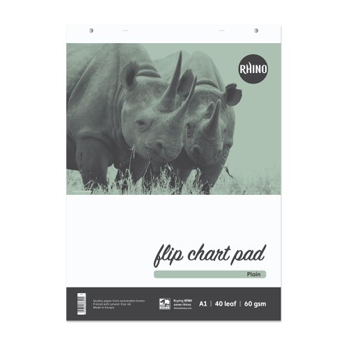 RHINO A1 Flipchart Pad 40 Leaf, B (Pack of 5)