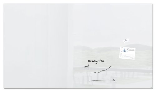 SIGEL Glass whiteboard Artverum - TUEV-approved - 240 x 120 cm - white - safety glass