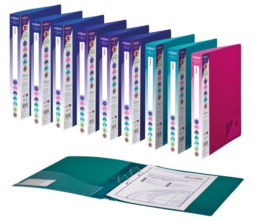 RingBinder 2/25 'O' Ring A4 Electra Assorted- 10 Binders