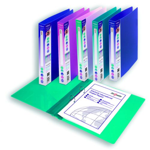 Executive Ringbinder 2/25 'O' Ring A4 Electra Asstd- 10 Binders
