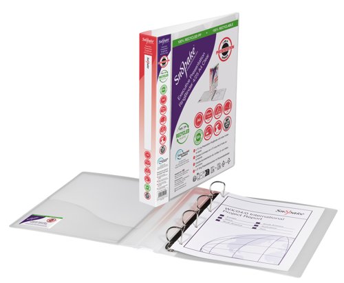 Executive Presentation RingBinder 4/25 'D' Ring A4 Clear- 10 Binders