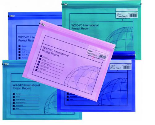 Zippa Bag 'S' A4 Electra Assorted- 25 Bags
