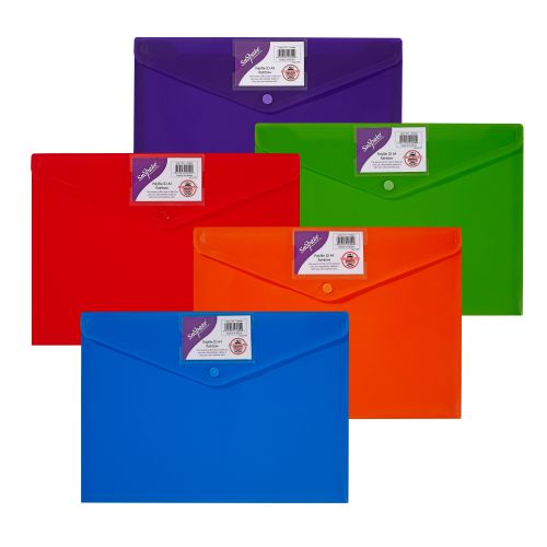 Rainbow Polyfile ID A4 Assorted- 5 Files