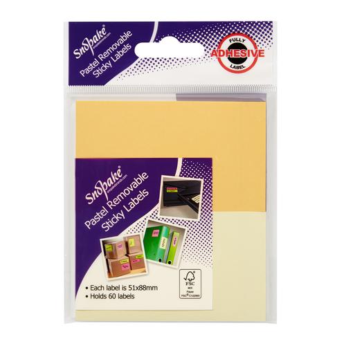 FSC Sticky Note Large Pastel Removable x 60 labels- 12 Packs