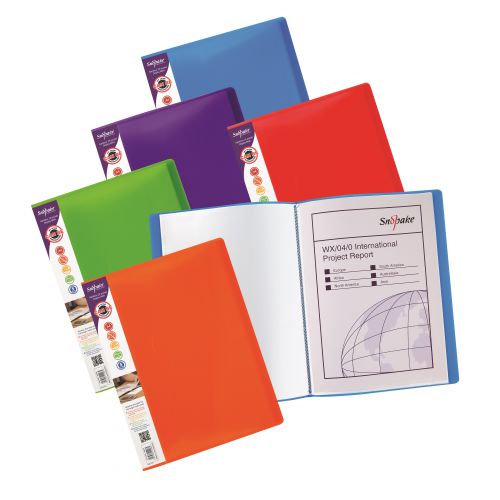Rainbow Display Book 24 Pocket / 48 sides to view A4 Assorted- 5 Books