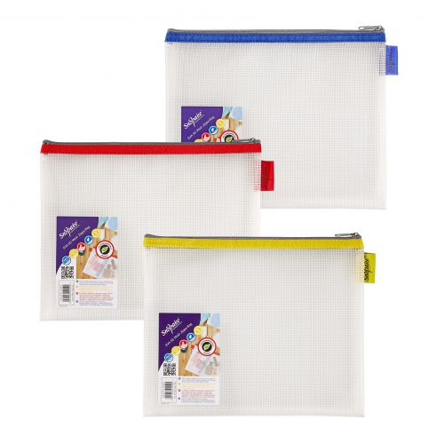 EVA Mesh Zippa Bag A5 Assorted- 3 Bags