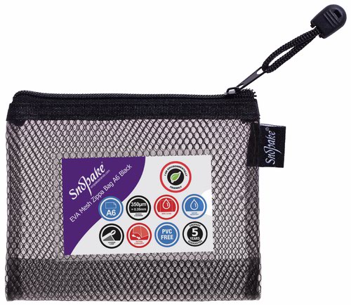 EVA Black HC Mesh Zippa Bag A6- 3 Bags