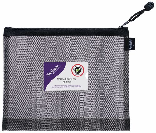 EVA Black HC Mesh Zippa Bag A5- 3 Bags