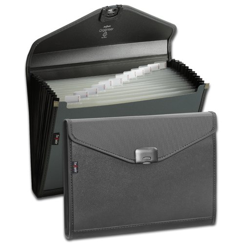 Zeon Organiser 13 part A4 Charcoal- 1 Organiser