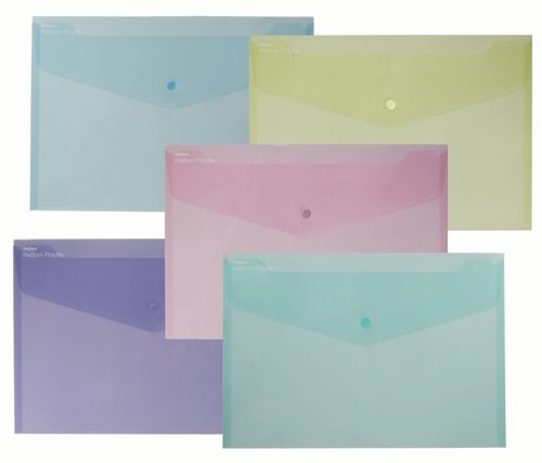 GRS ReBorn Polyfile Foolscap Pastel Asstd- 5 Files