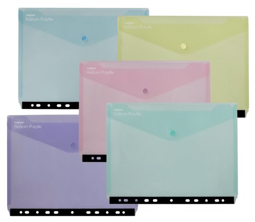 GRS Reborn Polyfile RingBinder Wallet A4 Pastel Asstd- 5 Files