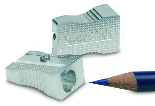 Metal Wedge Single Sharpener Box - Silver- 1 Box of 20