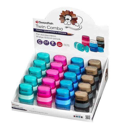 Twin Combo Sharpener & Eraser CDU- 1 CDU of 20